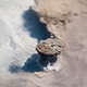 Illustration for article titled Incredible Photo from the Space Station Shows Raikoke Volcano Erupting